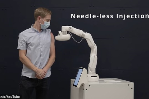 Robot provides needle-free ‘shoots’ with high-pressure jet of liquid to open the width of a hair